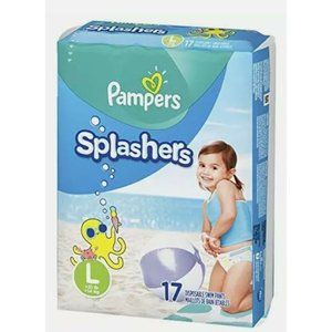 Pampers Splashers Swim Diapers Size Large 17 Count